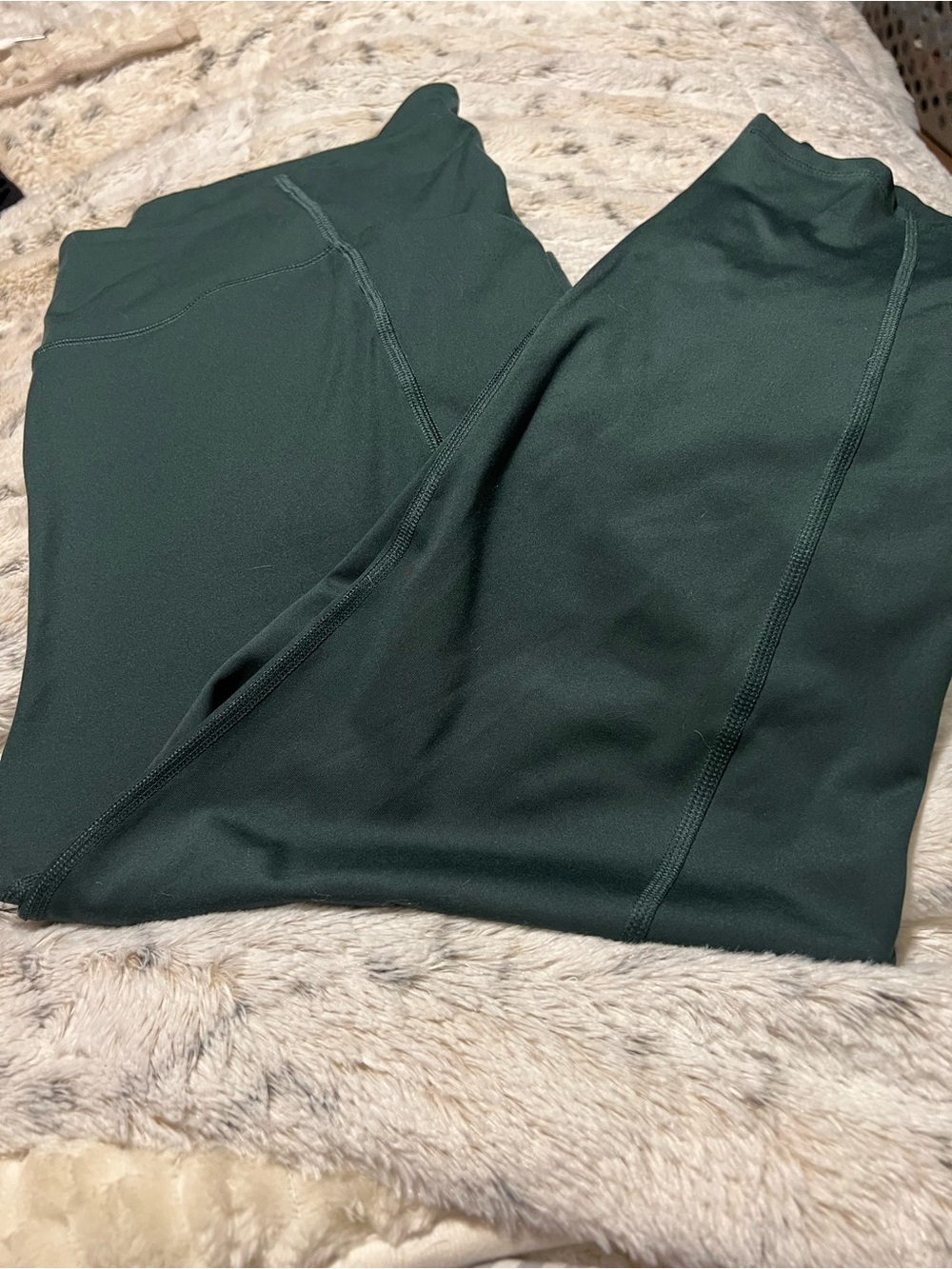 girlfriend collective Dark Green Performance Leggings with Pockets